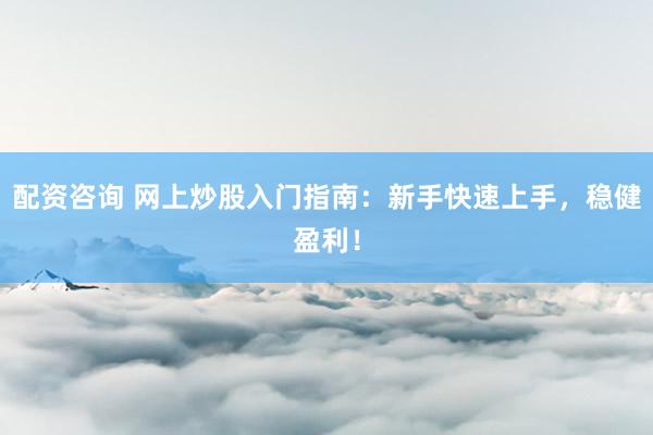 配资咨询 网上炒股入门指南：新手快速上手，稳健盈利！