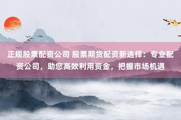 正规股票配资公司 股票期货配资新选择：专业配资公司，助您高效利用资金，把握市场机遇