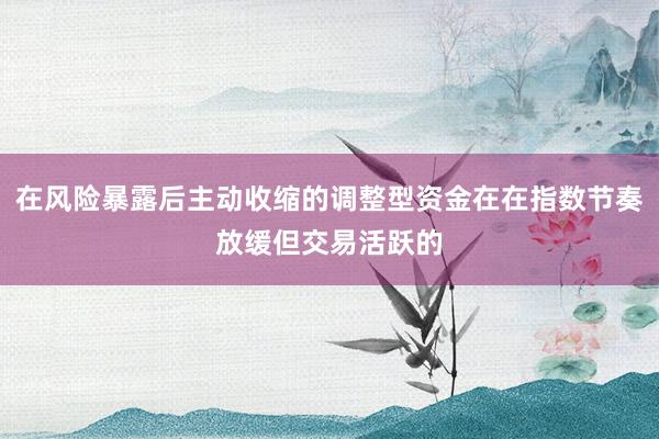 在风险暴露后主动收缩的调整型资金在在指数节奏放缓但交易活跃的