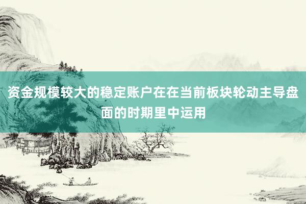 资金规模较大的稳定账户在在当前板块轮动主导盘面的时期里中运用