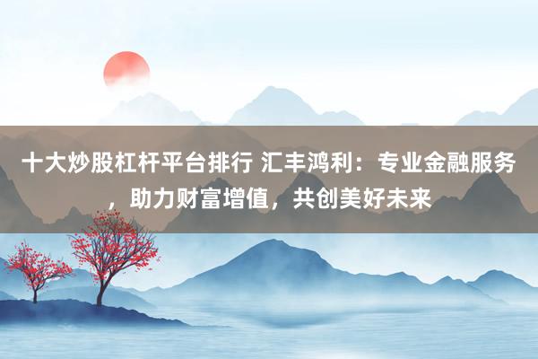 十大炒股杠杆平台排行 汇丰鸿利：专业金融服务，助力财富增值，共创美好未来