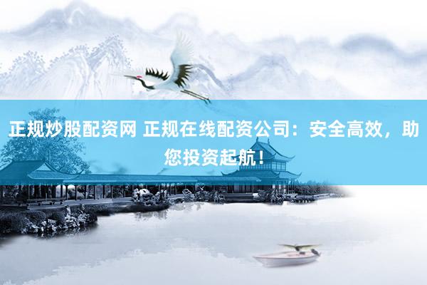 正规炒股配资网 正规在线配资公司：安全高效，助您投资起航！