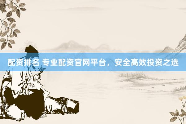 配资排名 专业配资官网平台，安全高效投资之选